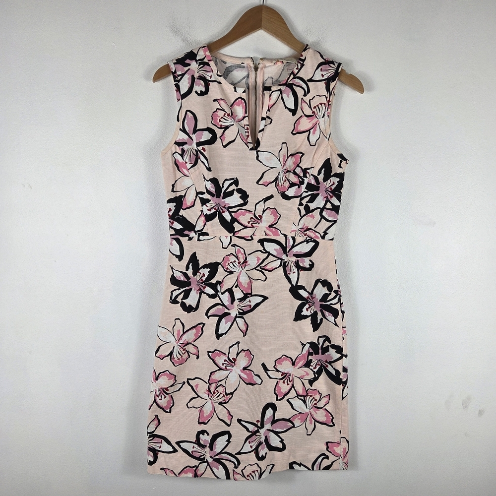 Lilly Pulitzer Tiger Lilly Floral Print Sleeveless Textured Mini Sheath Dress - Picture 2 of 13